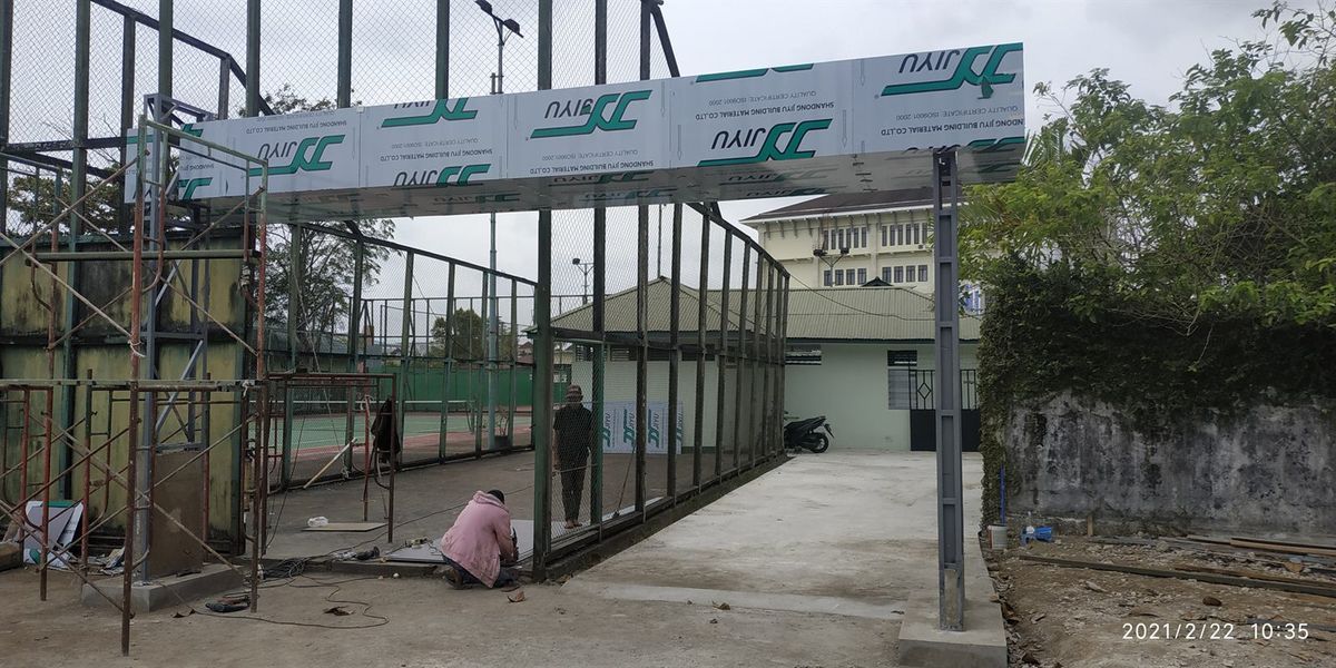 gerbang acp lapangan tenis kodam - Dokumentasi Proyek